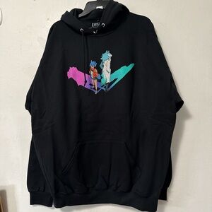 4 BNA Brand Animal Michiru & Shirou Neon Silhouette Anime Manga Hoodie NWT S 2X